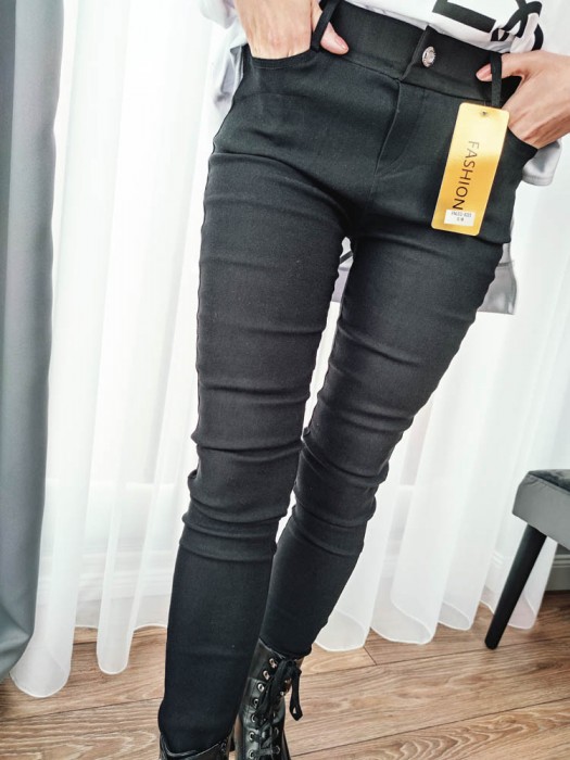 Kelnės džinsų imitacija juodos