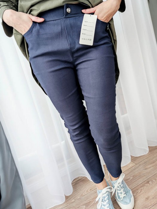 Kelnės džinsų imitacija mėlynos