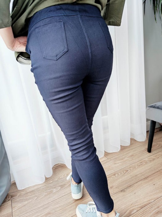 Kelnės džinsų imitacija mėlynos