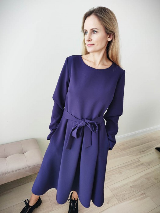Suknelė violetinė puošni
